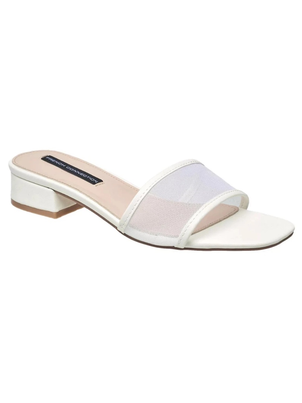 French Connection White Mesh Slide Sandal size 9